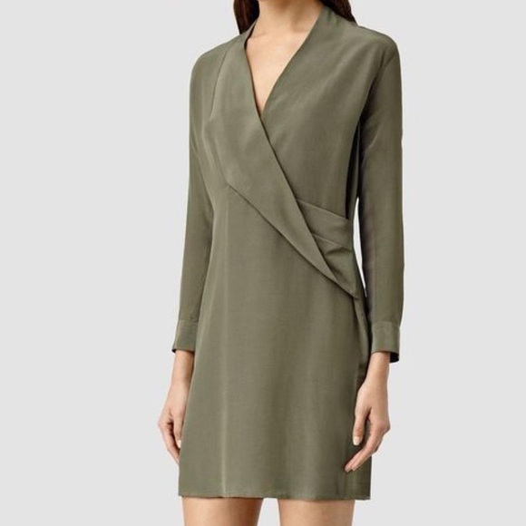 All Saints Silk Wrap dress - Picture 1 of 3